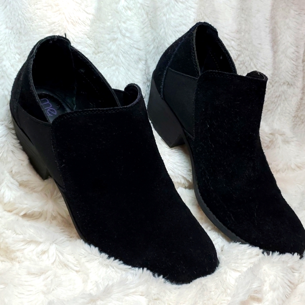 Black Suede Ankle Boots from Me Too
